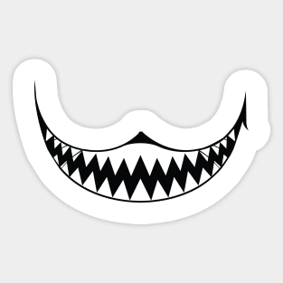 scary teeth face mask Sticker